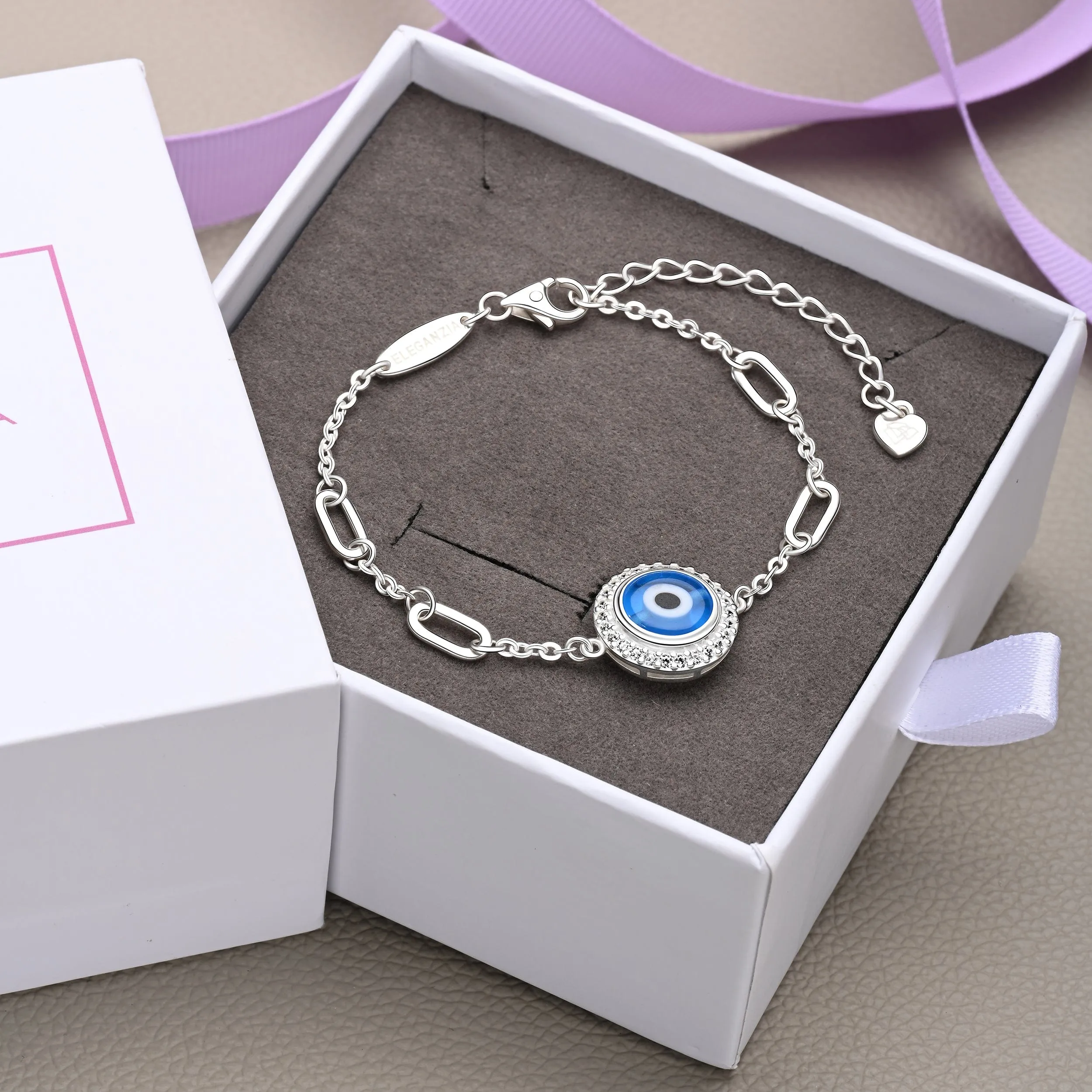 Sterling Silver Evil Eye Bracelet Third Eye Bracelet