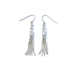 Sterling Silver Tassel Hook Earrings