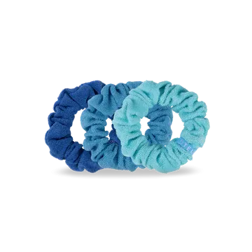 Teleties Terry Cloth Scrunchies - Large Band Pack of 3 - Bora Bora