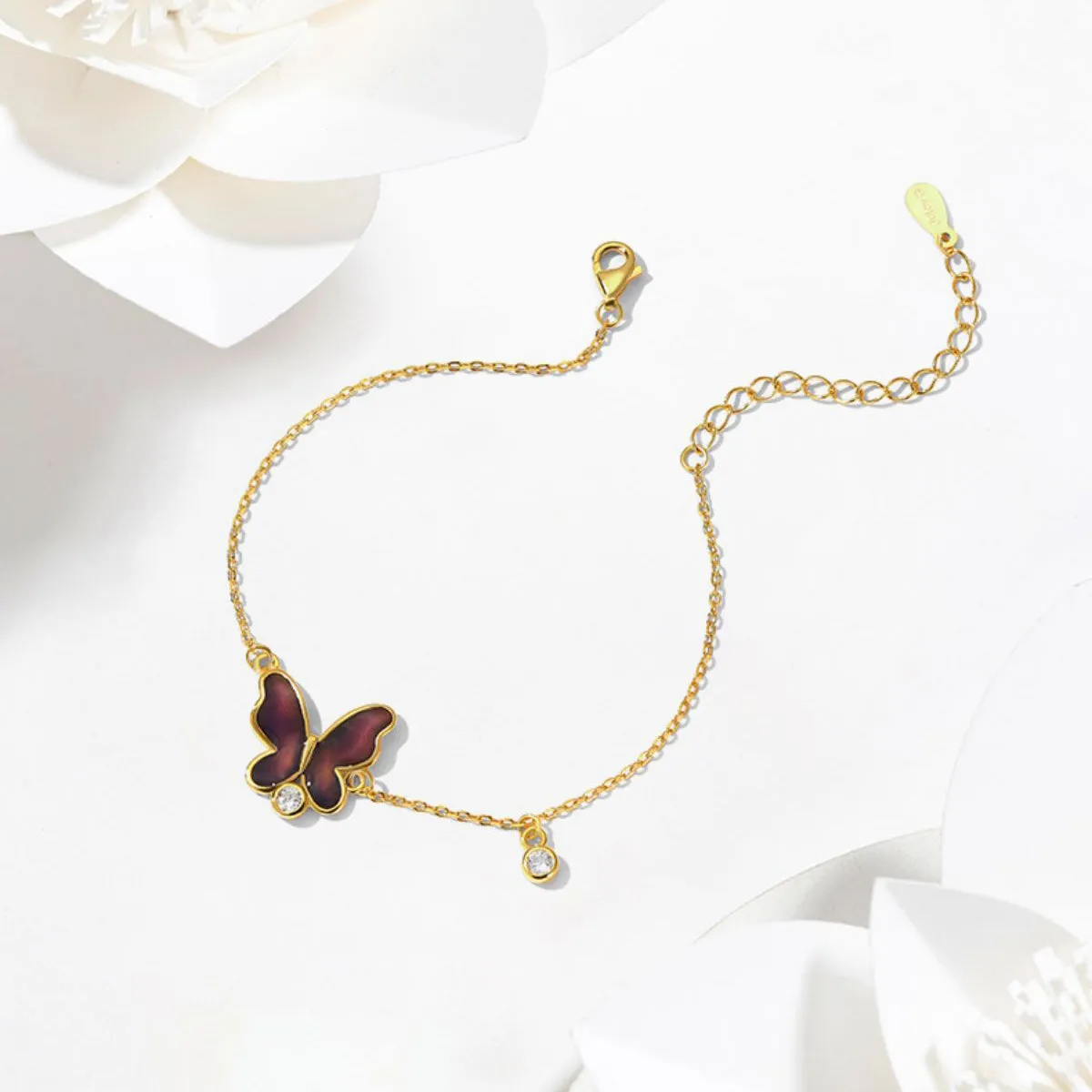 Thermochromic Butterfly Enamel Bracelet