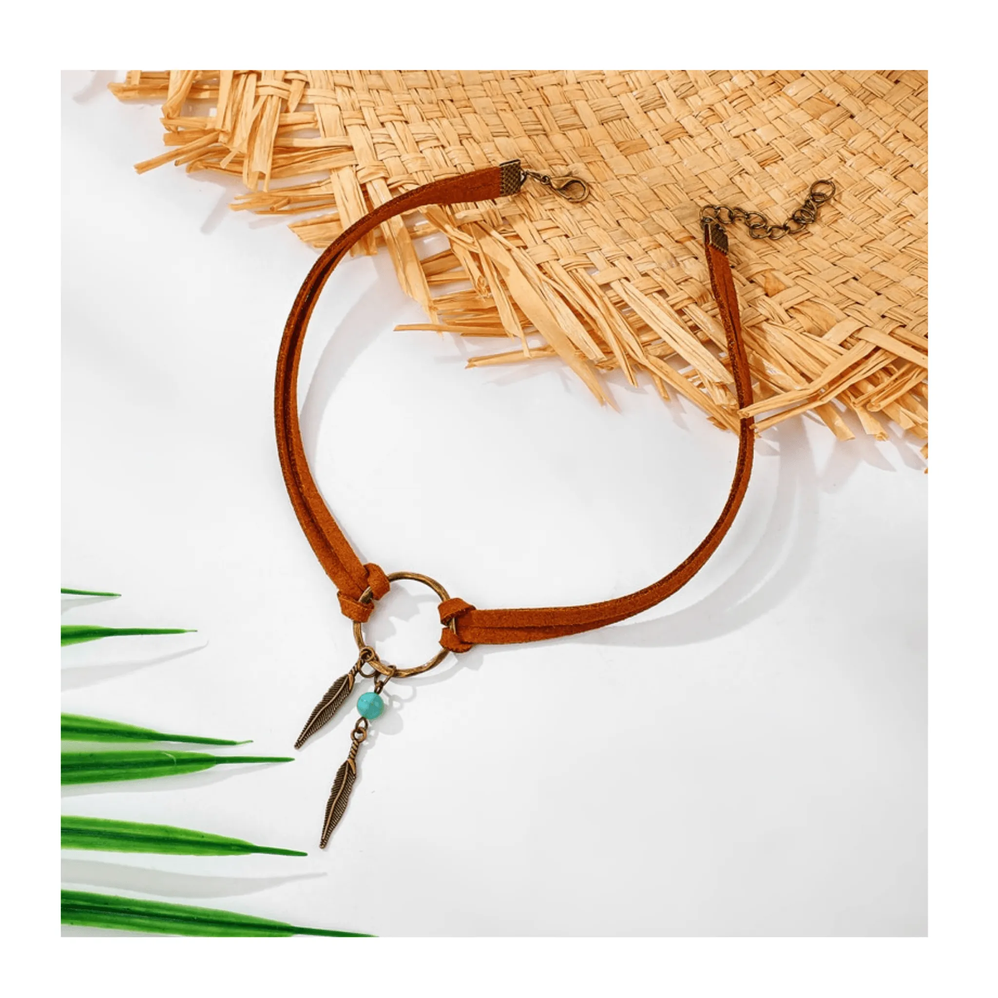Velvet Leaf Choker Necklace
