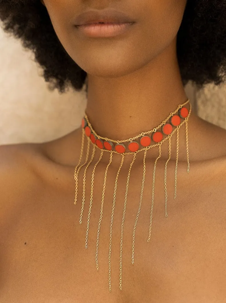 Waterfall Choker Circle Stone