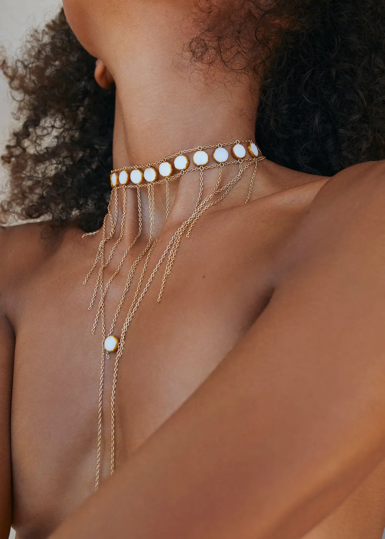 Waterfall Choker Circle Stone